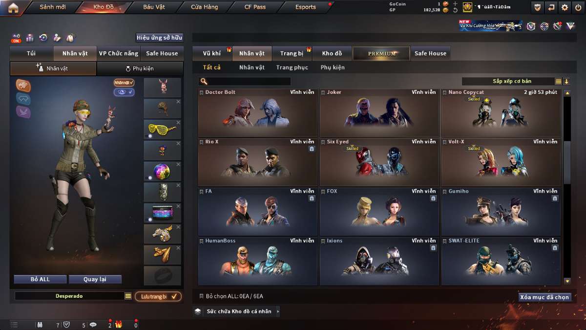 shop acc cf uy tin gia re